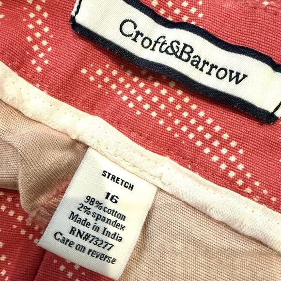 new Croft & Barrow 16 flat front casual chino shorts SH2 2843 - Picture 2 of 9